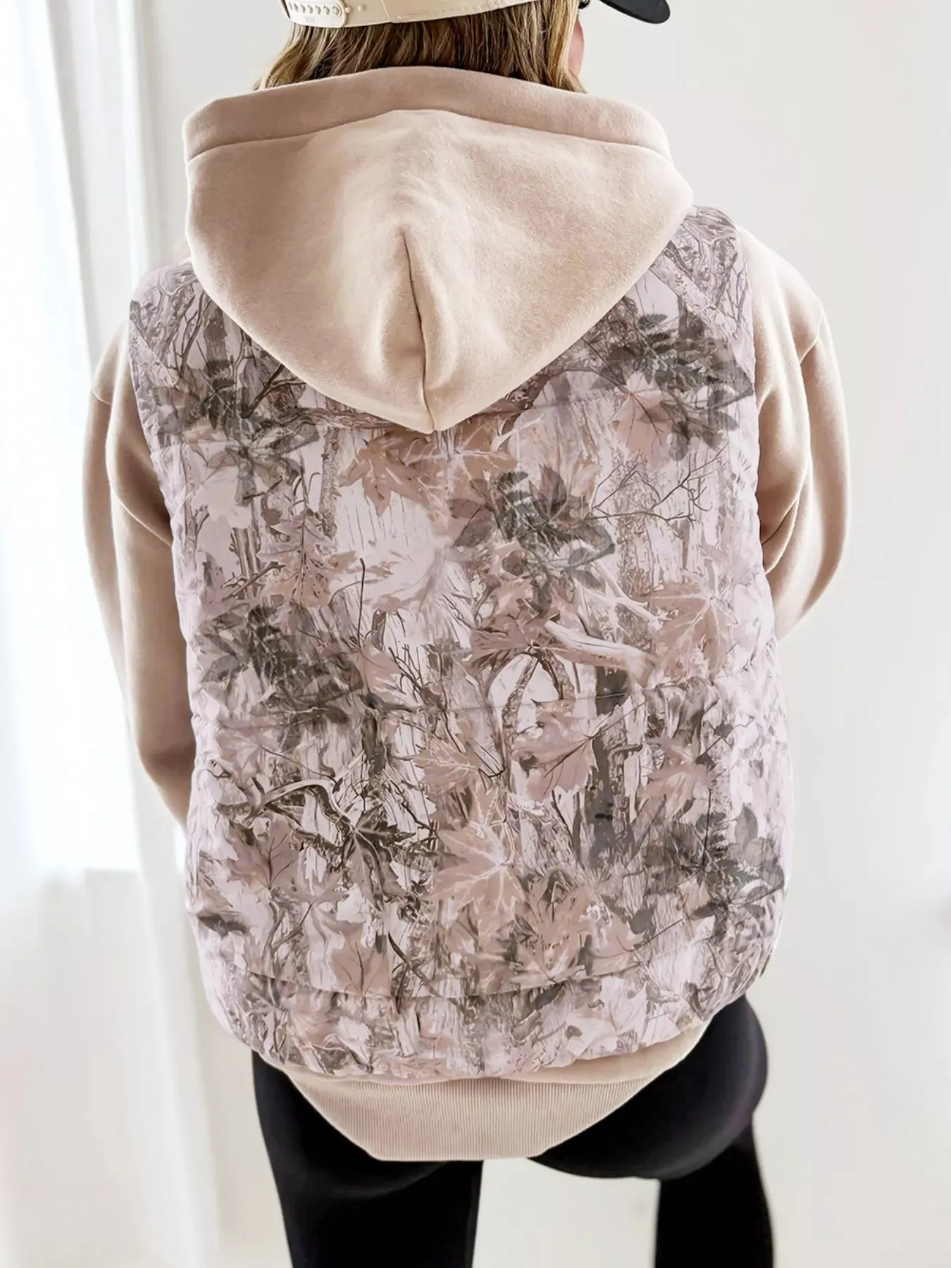 Lightweight Leaf Print Vest Coat sold by Charming Charlie product image thumbnail 2