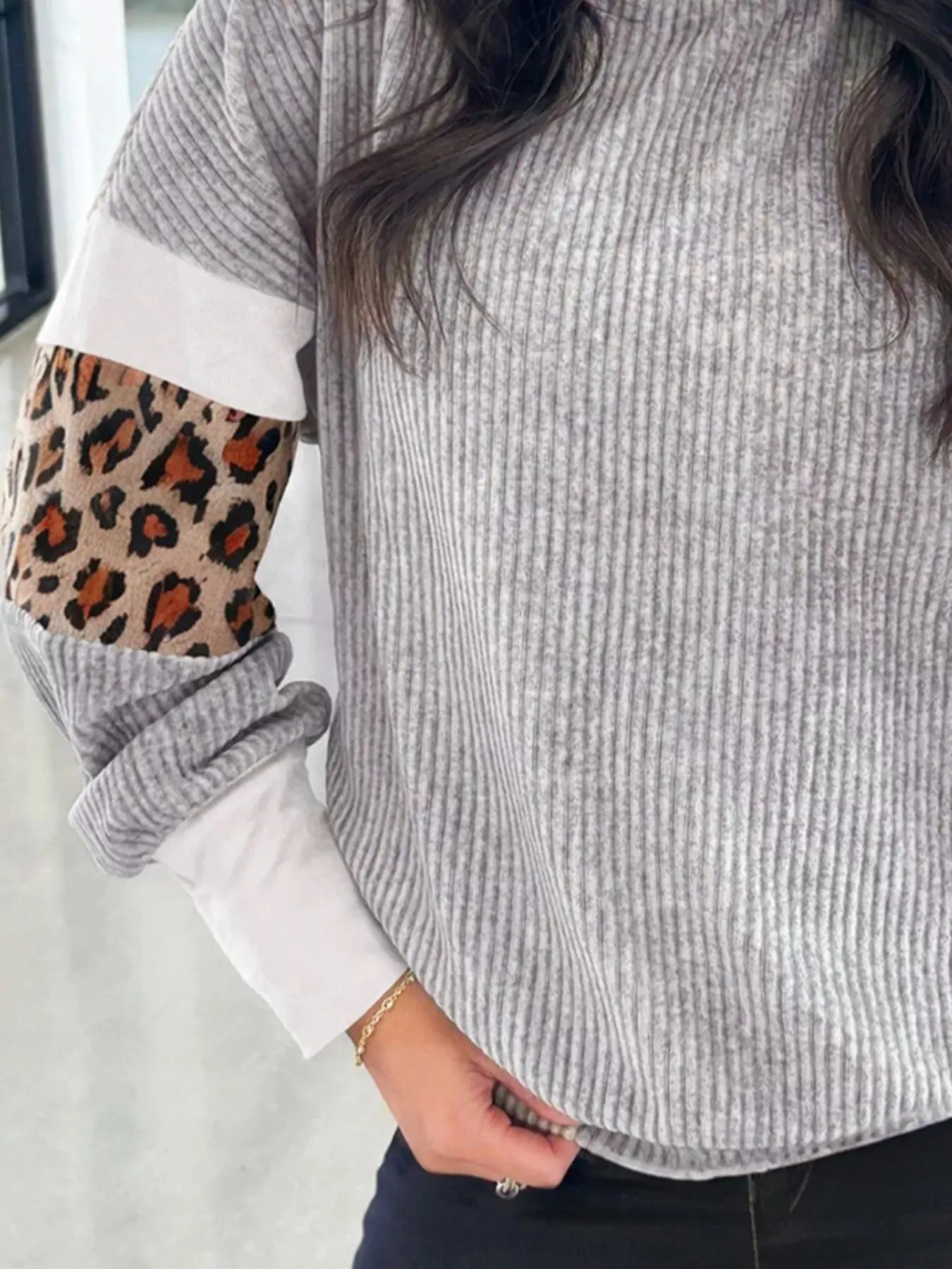 Leopard Long Sleeve Top sold by Charming Charlie product image thumbnail 2