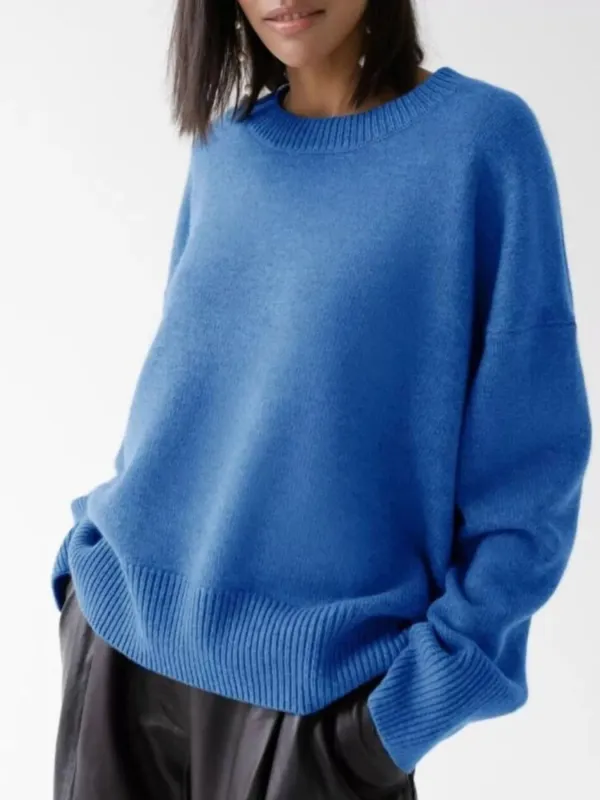 Ribbed Hem Round Neck Sweater sold by Charming Charlie