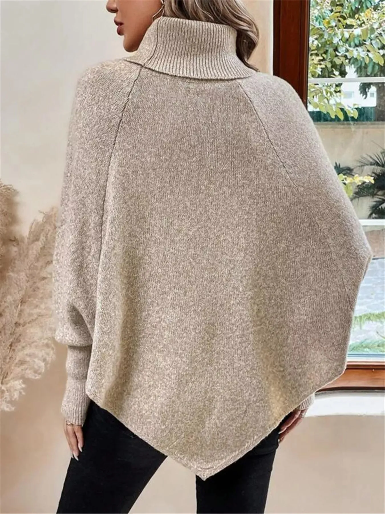 Cable Knit Turtleneck Cape Sweater sold by Charming Charlie product image thumbnail 3