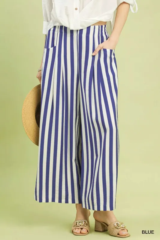 Umgee Vertical Stripe Wide Leg Pants sold by Charming Charlie