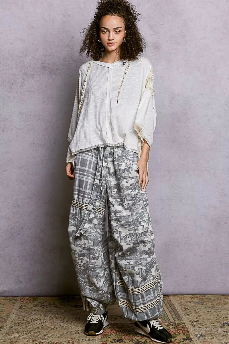 POL Short Sleeve Hoodie Top with Lace Detail sold by Charming Charlie product image thumbnail 5