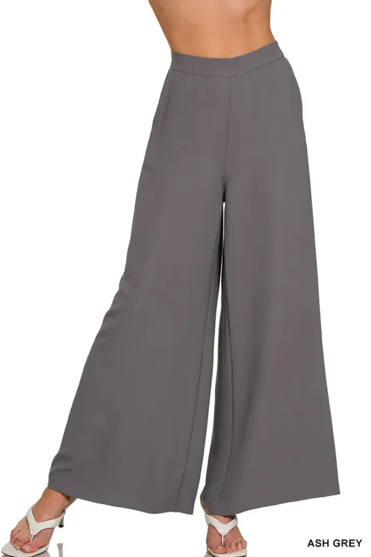Zenana Relaxed Fit Elastic Waisted Wide Leg Pants sold by Charming Charlie