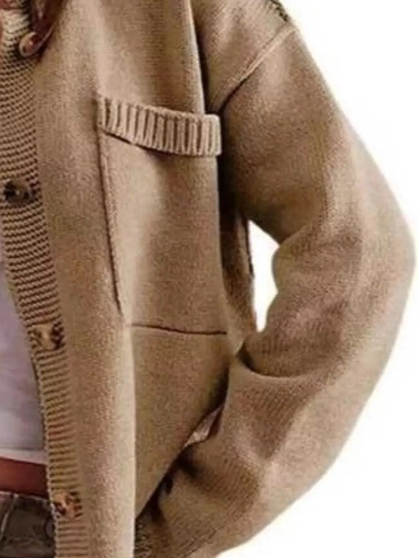 Casual Knit Button-Down Cardigan sold by Charming Charlie product image thumbnail 5