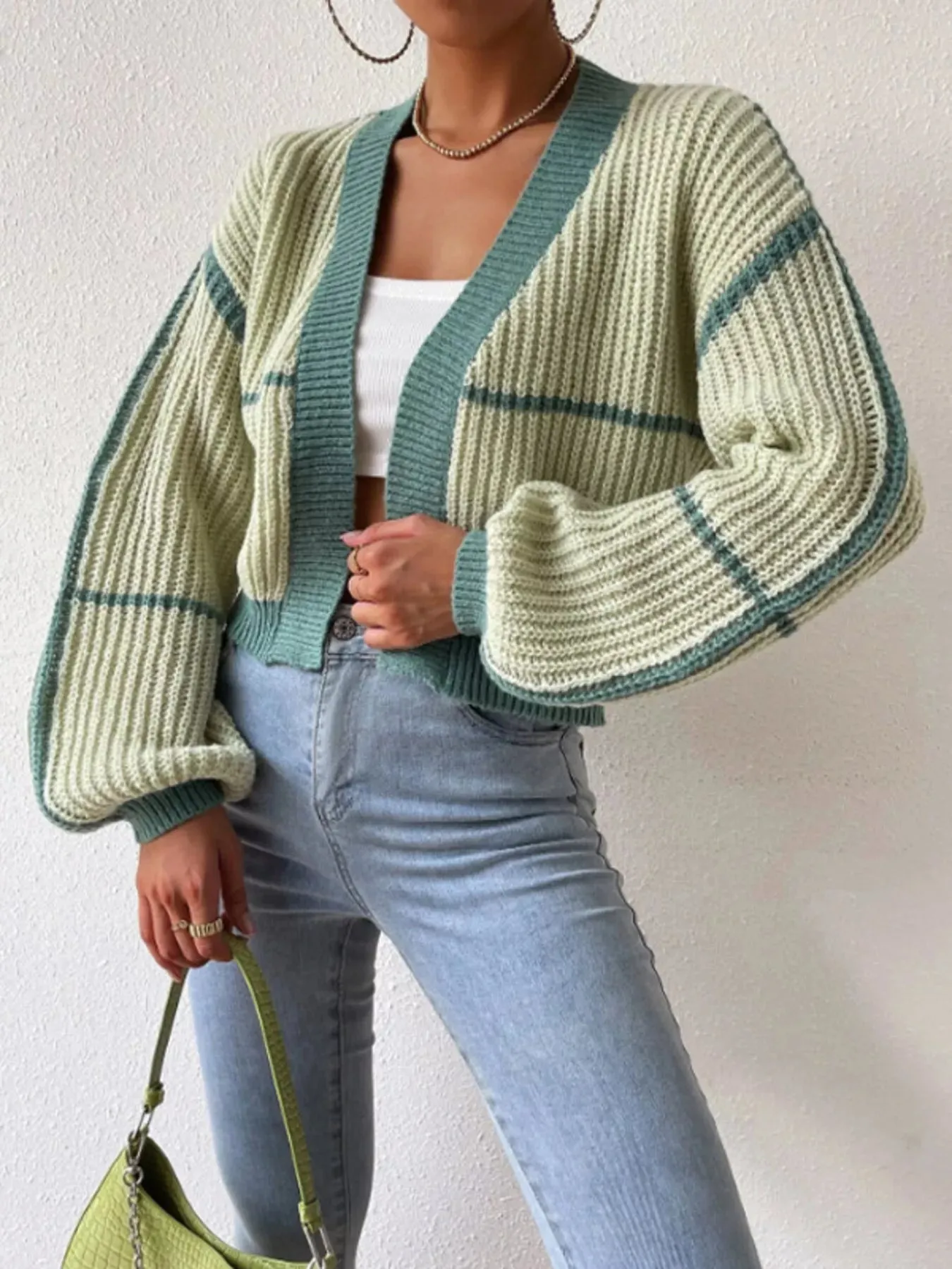 Open Front Long Sleeve Cardigan sold by Charming Charlie product image thumbnail 5