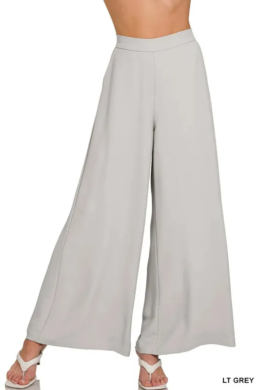 Zenana Relaxed Fit Elastic Waisted Wide Leg Pants sold by Charming Charlie