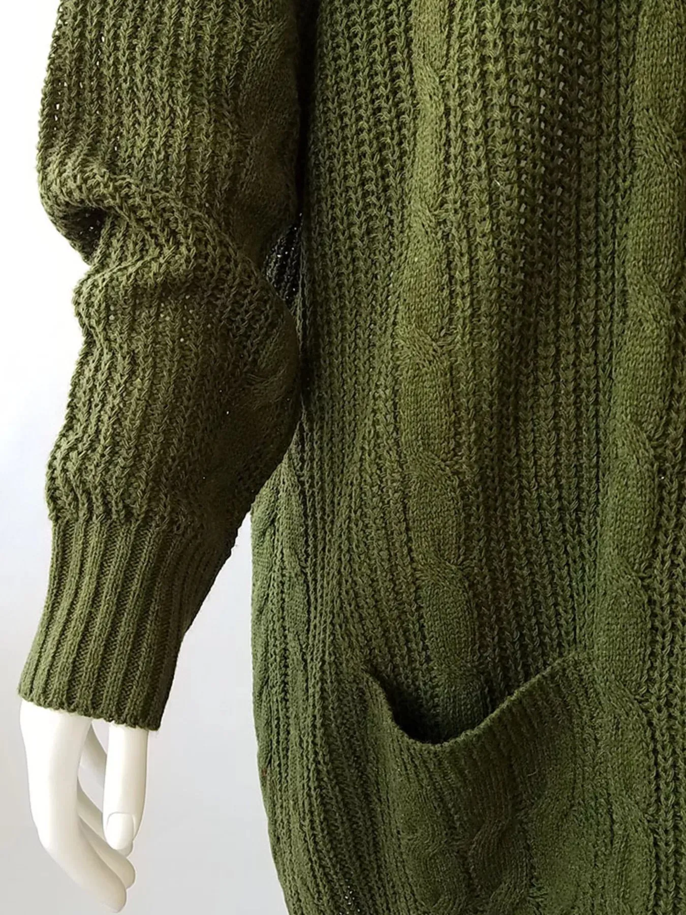 Full Size Chunky Knit Open Front Cardigan Plus Size sold by Charming Charlie product image thumbnail 3