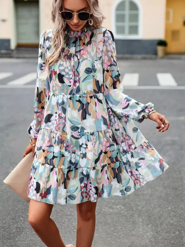 Printed Long Sleeve Mini Dress sold by Charming Charlie