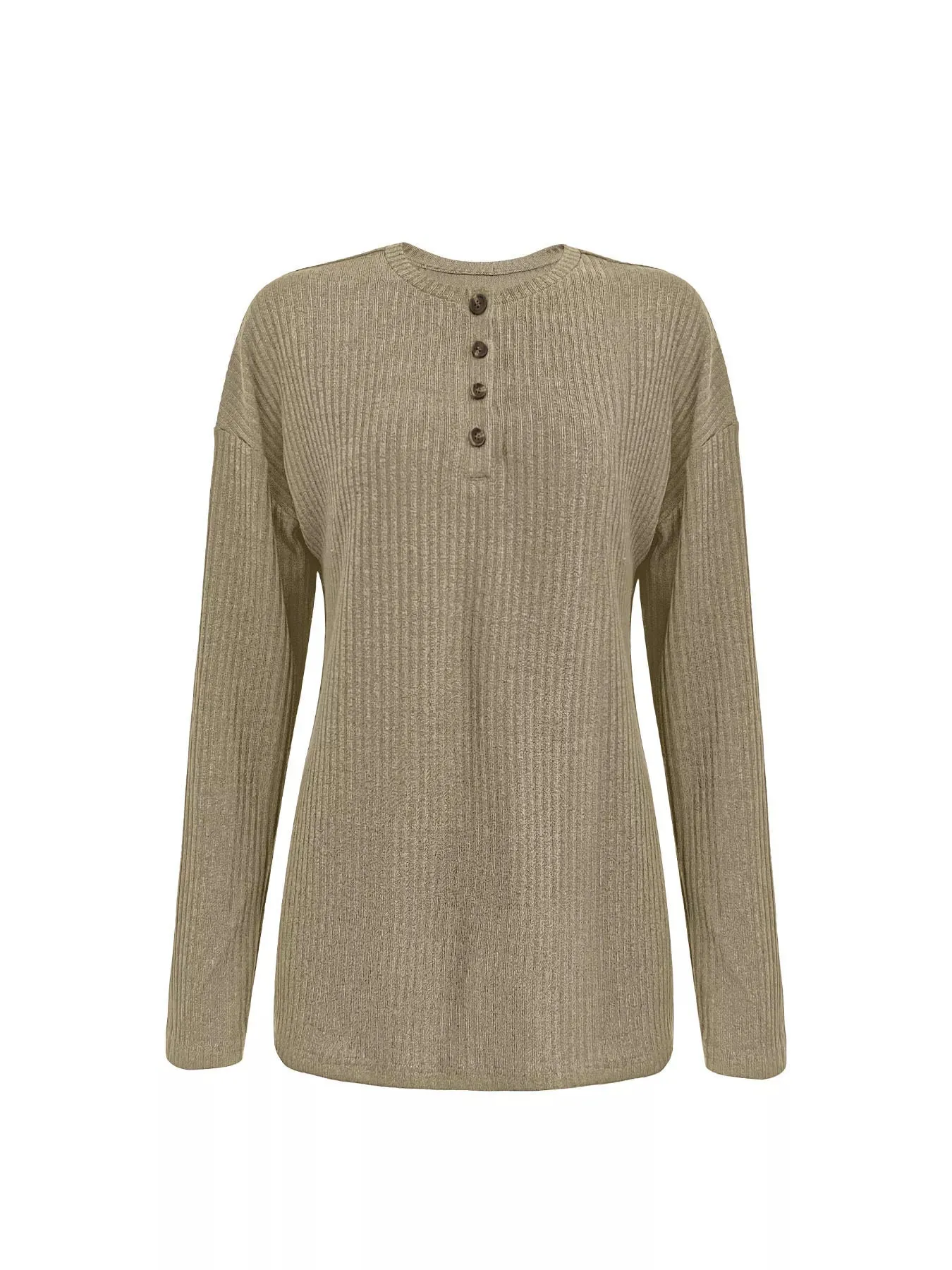 Button-Detail Dropped Shoulder Top sold by Charming Charlie product image thumbnail 3