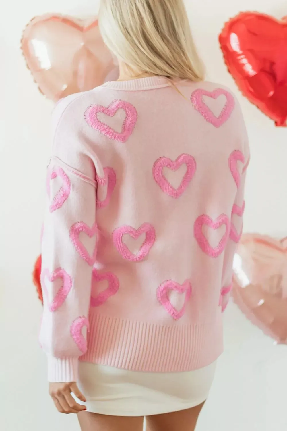 Heart Shape Bubble Sleeve Baggy Sweater sold by Charming Charlie product image thumbnail 2