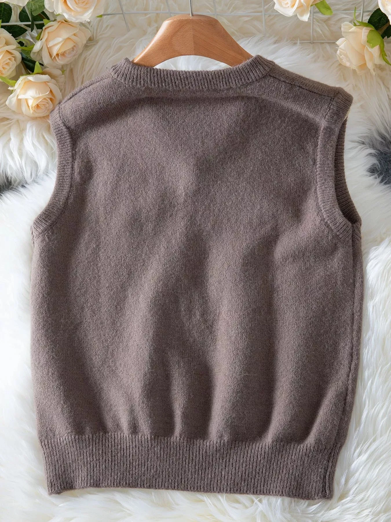 Ribbed Hem V-Neck Sweater Vest sold by Charming Charlie product image thumbnail 5