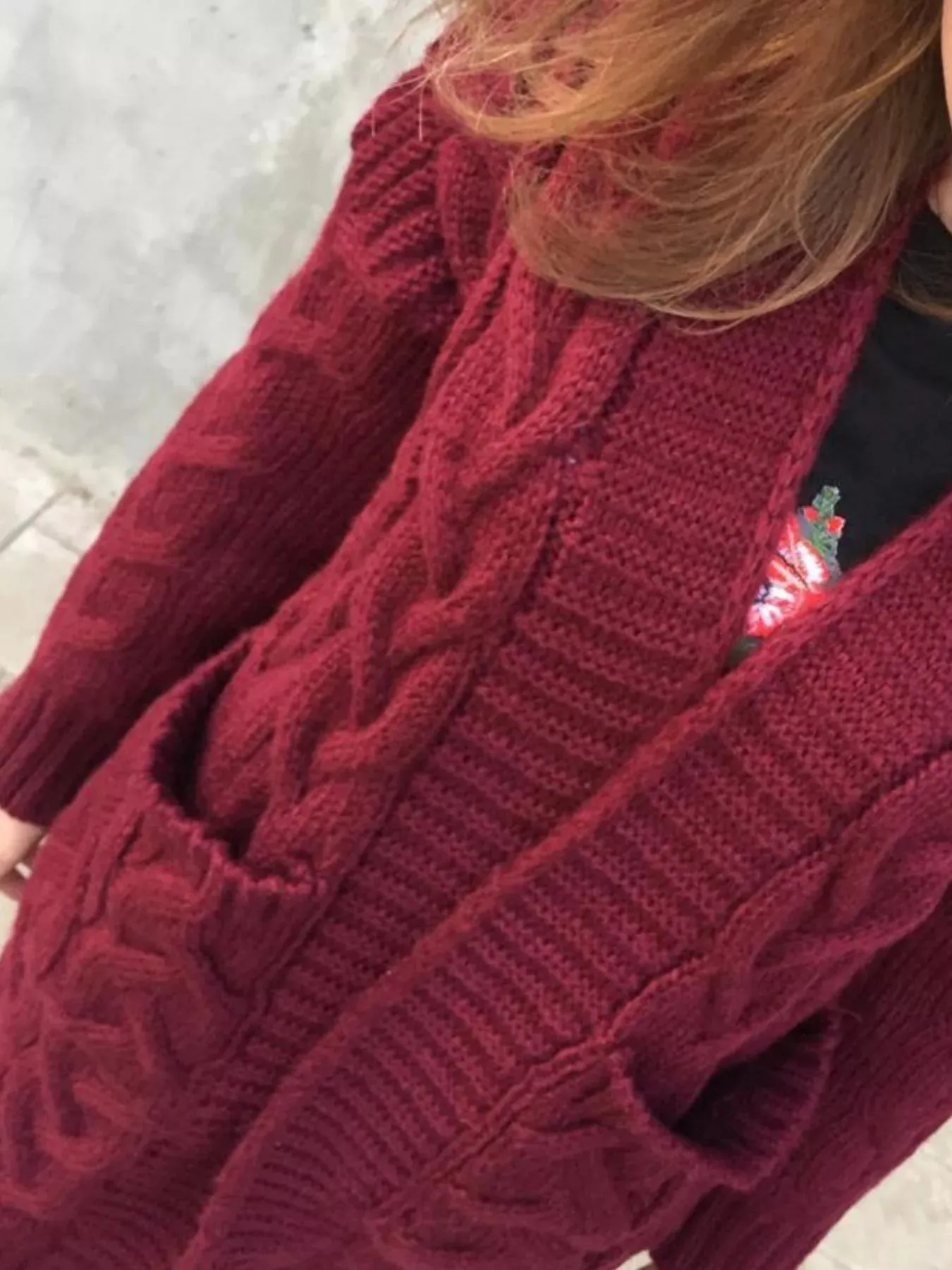 Full Size Chunky Knit Open Front Cardigan Plus Size sold by Charming Charlie product image thumbnail 2