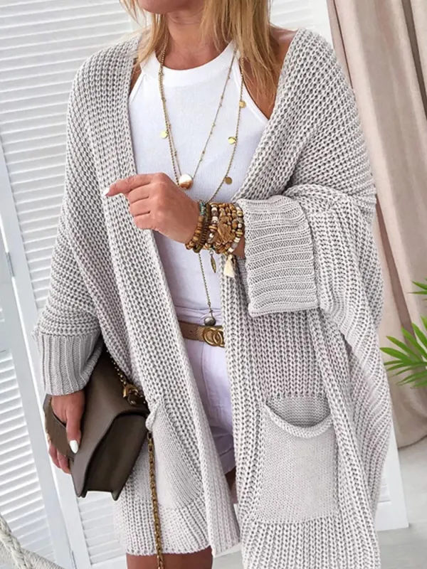 Oversized Fold Over Sleeve Open Front Cardigan sold by Charming Charlie