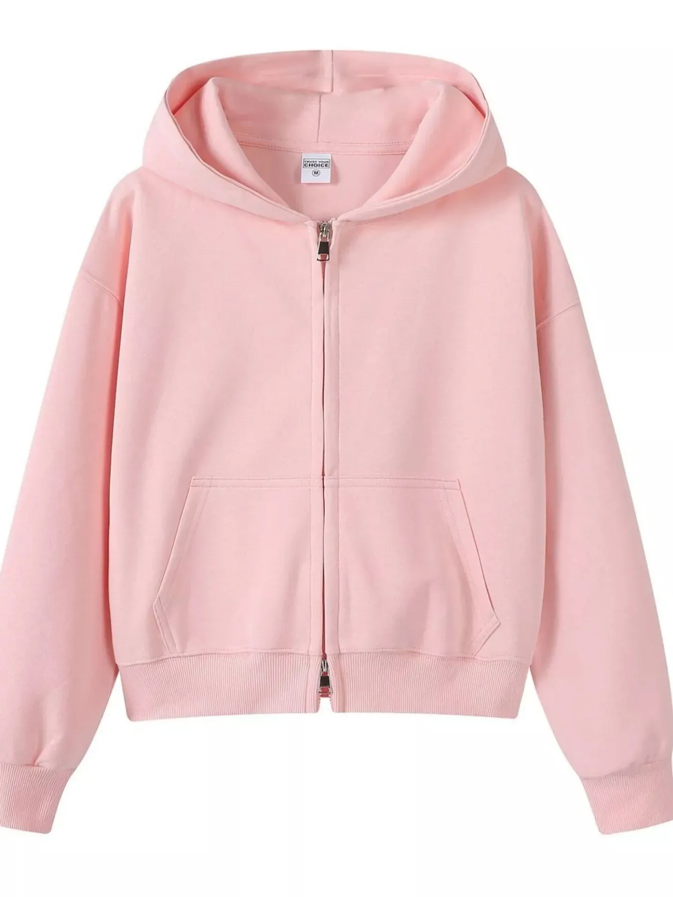 Full Size Casual Zip-Up Long Sleeve Hoodie Plus Size sold by Charming Charlie product image thumbnail 3