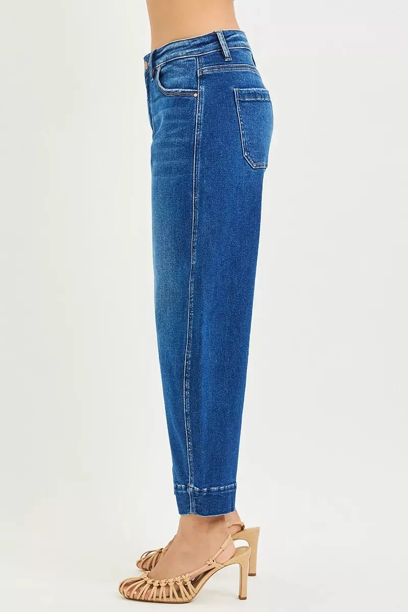 RISEN Mid Rise Crop Barrel Jeans sold by Charming Charlie product image thumbnail 5