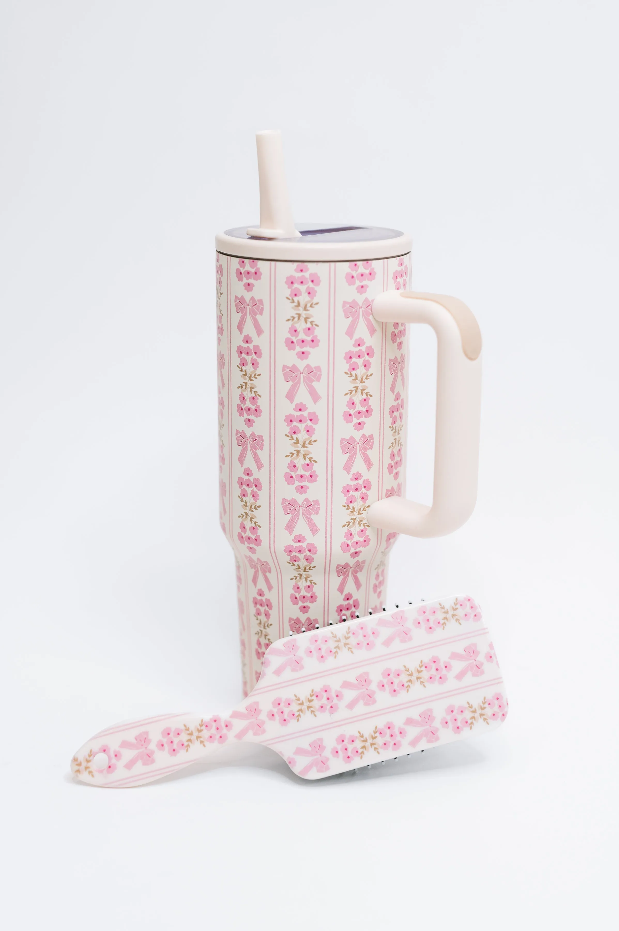 Girly Girl Bow and Floral Hair Brush sold by Charming Charlie product image thumbnail 3