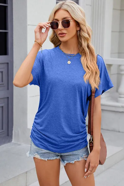 Round Neck Flutter Sleeve T-Shirt sold by Charming Charlie product image thumbnail 3