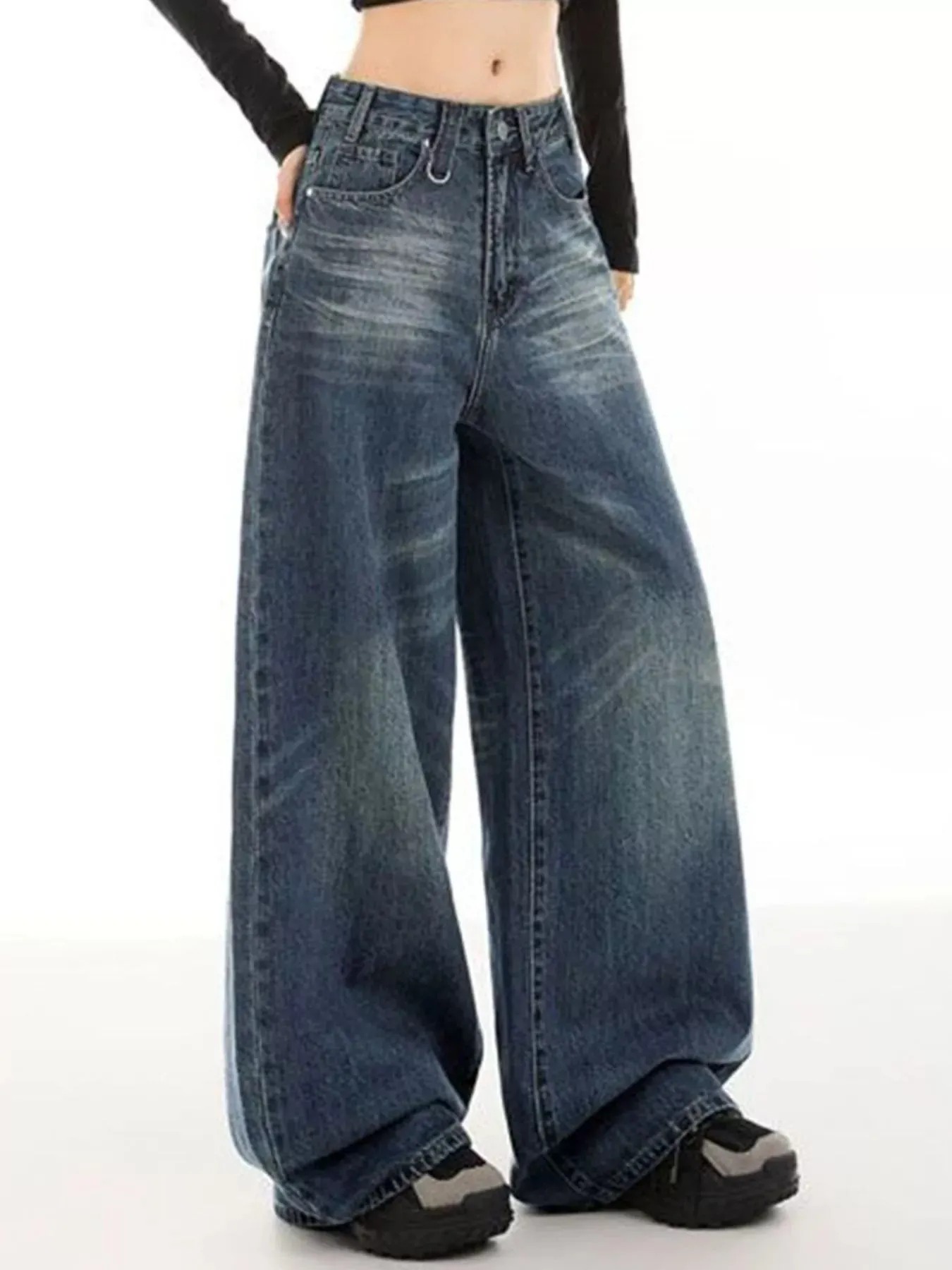 Vintage Wash Wide Leg Jeans sold by Charming Charlie product image thumbnail 4