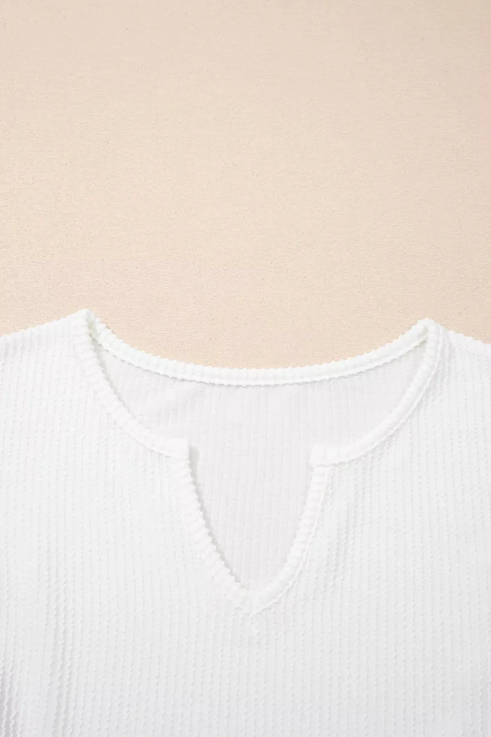 Ribbed Raw Seam Color Block Patchwork Long Sleeve Top sold by Charming Charlie product image thumbnail 5