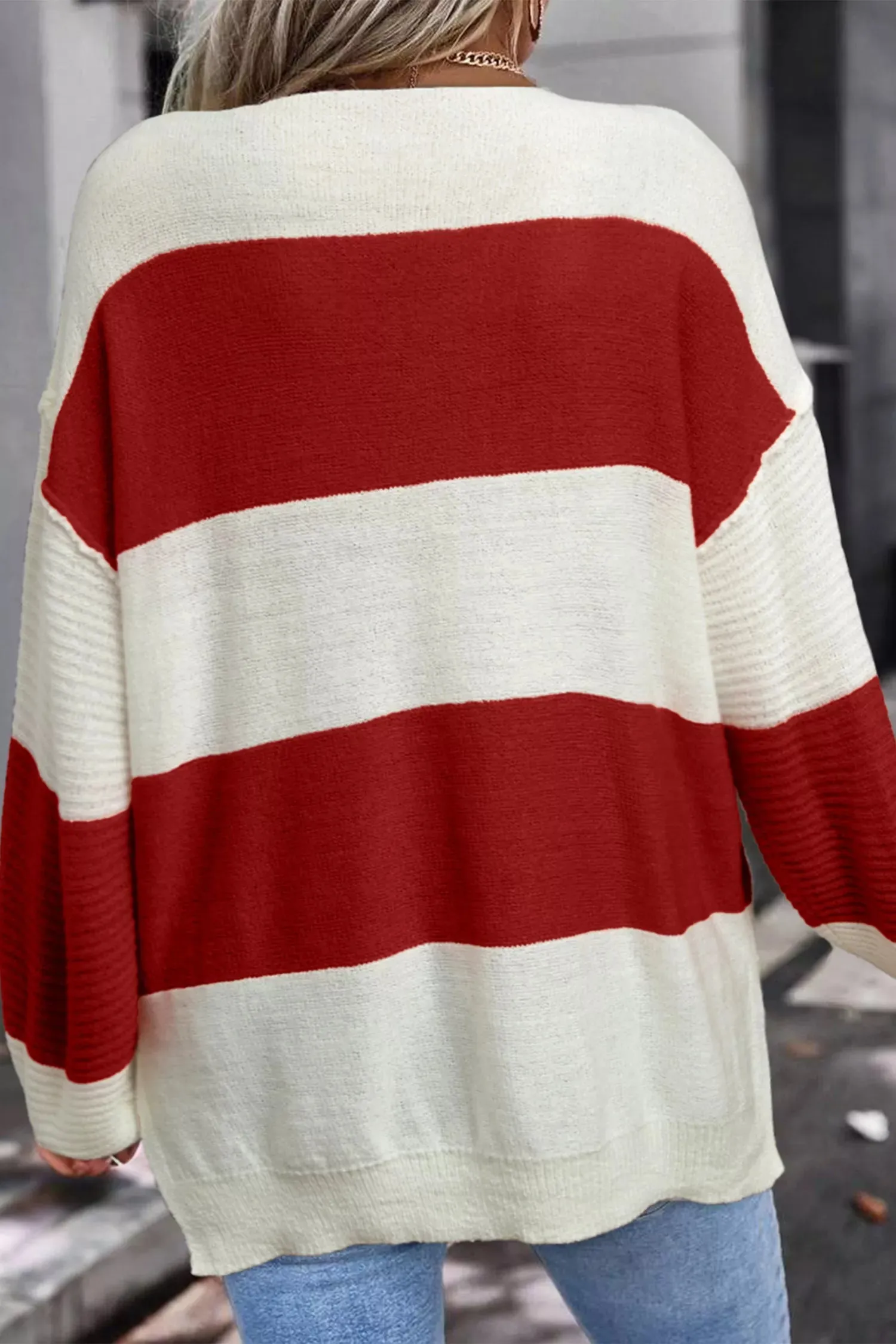 Color Block V-Neck Sweater sold by Charming Charlie product image thumbnail 3