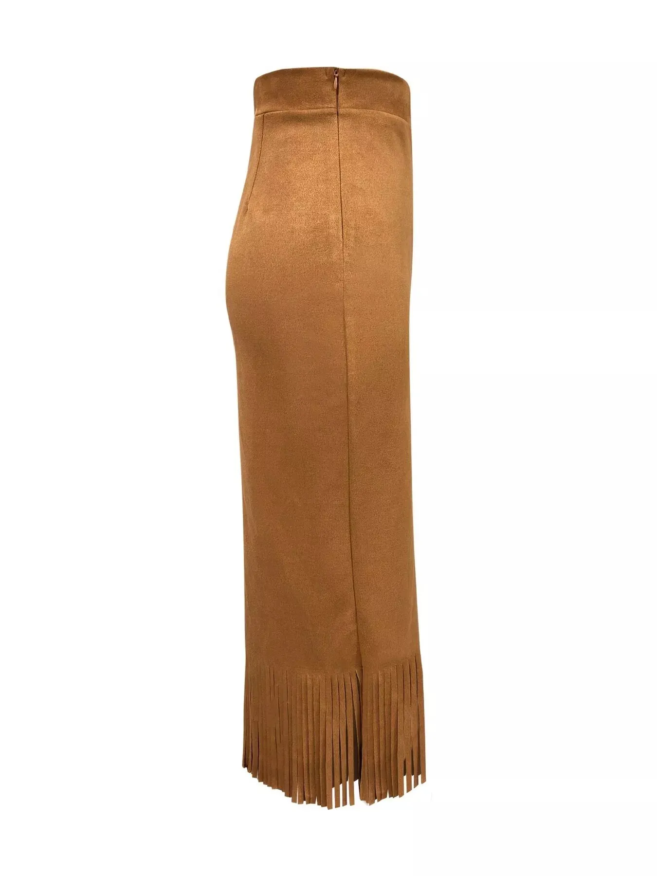Suede Fringe Midi Skirt sold by Charming Charlie product image thumbnail 5