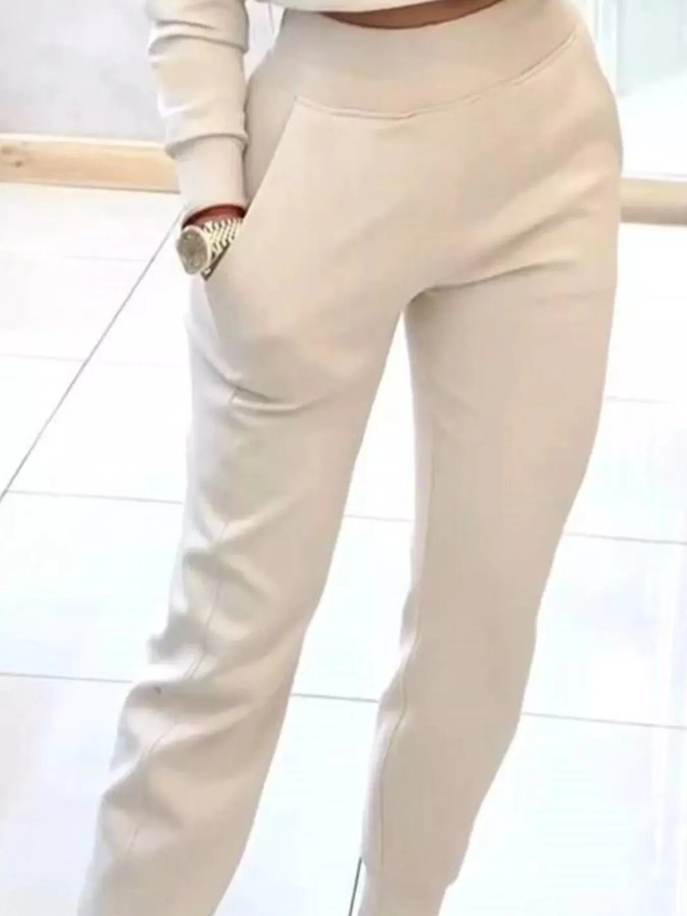 Casual Chic Cropped Sweatshirt and Jogger Set sold by Charming Charlie product image thumbnail 2