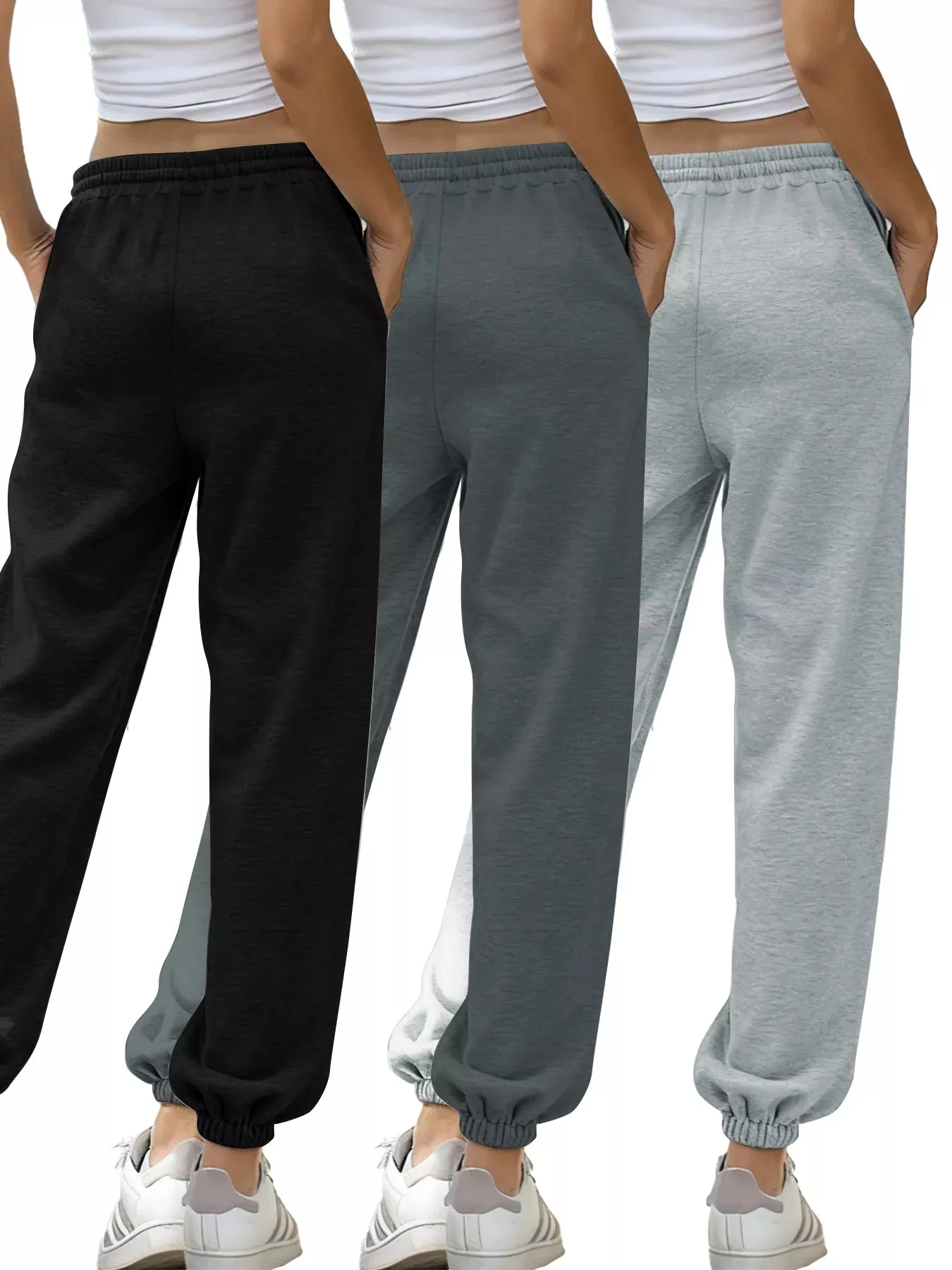 3 Piece Drawstring Joggers with Pockets sold by Charming Charlie product image thumbnail 3