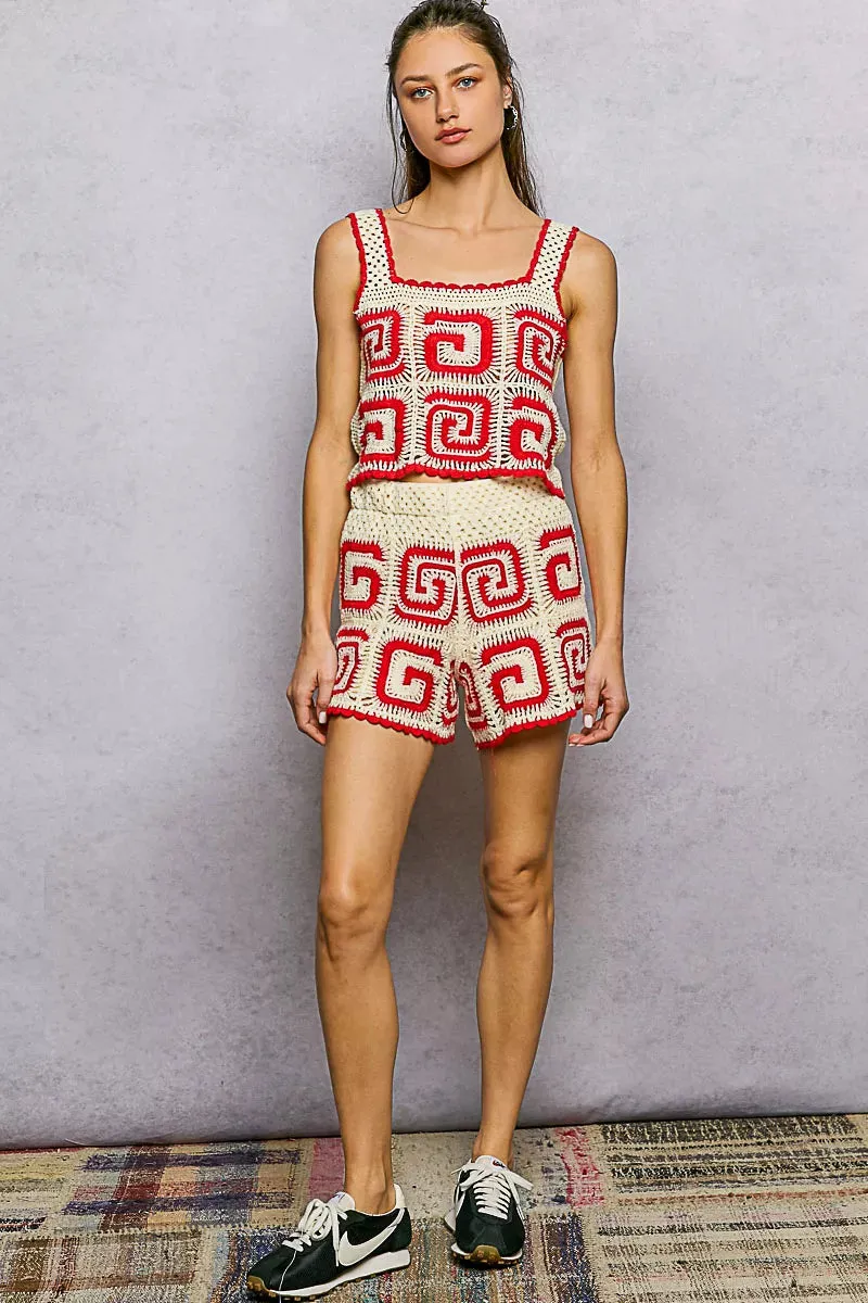 POL Crochet Patterned Shorts sold by Charming Charlie product image thumbnail 4