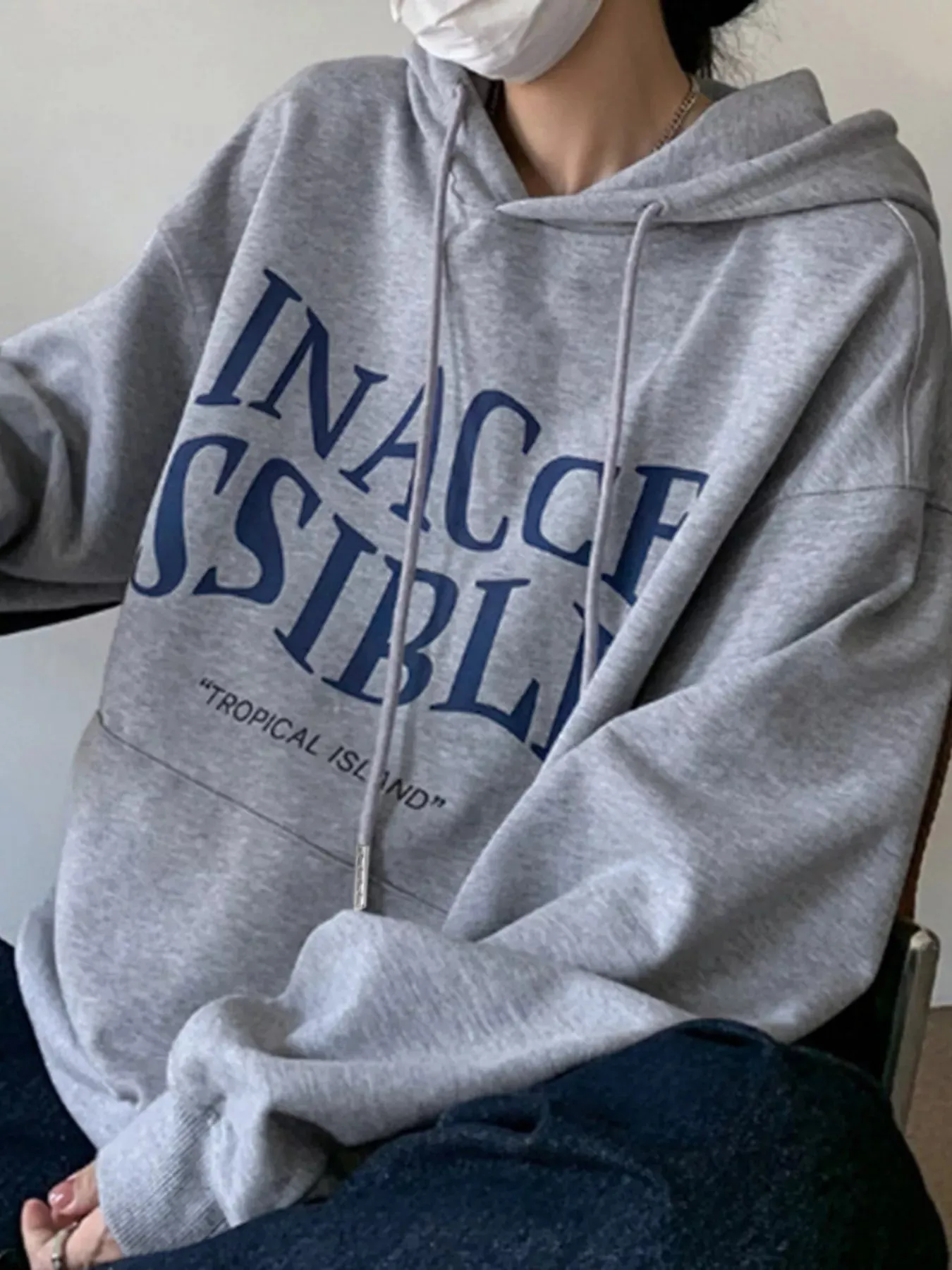 Kangaroo Pocket Drawstring Hoodie sold by Charming Charlie product image thumbnail 4