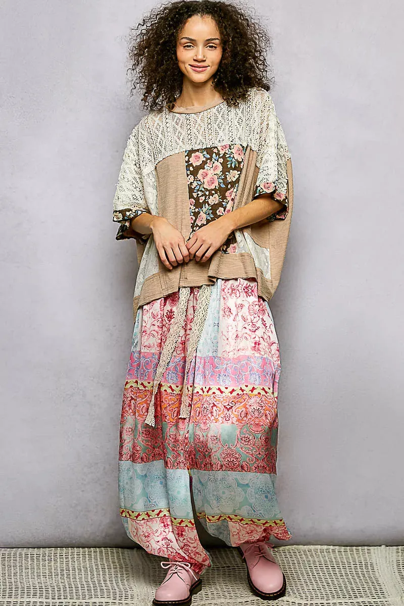 POL Floral Patchwork Lace Accent Blouse sold by Charming Charlie product image thumbnail 5