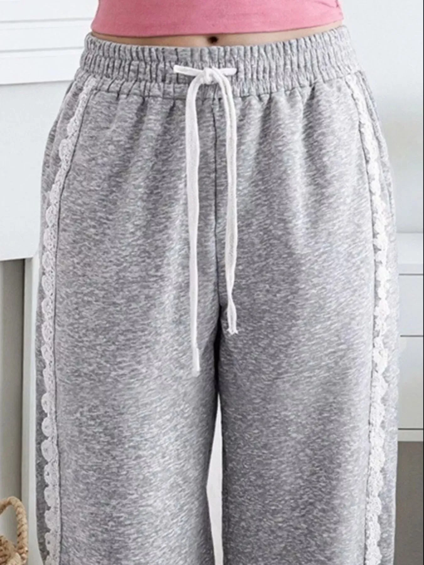 Lace Trim Wide Leg Pants sold by Charming Charlie product image thumbnail 2