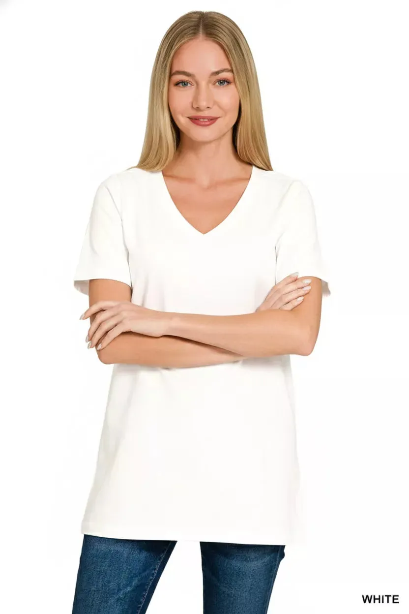 Zenana V-Neck Short Sleeve T-Shirt sold by Charming Charlie product image thumbnail 2