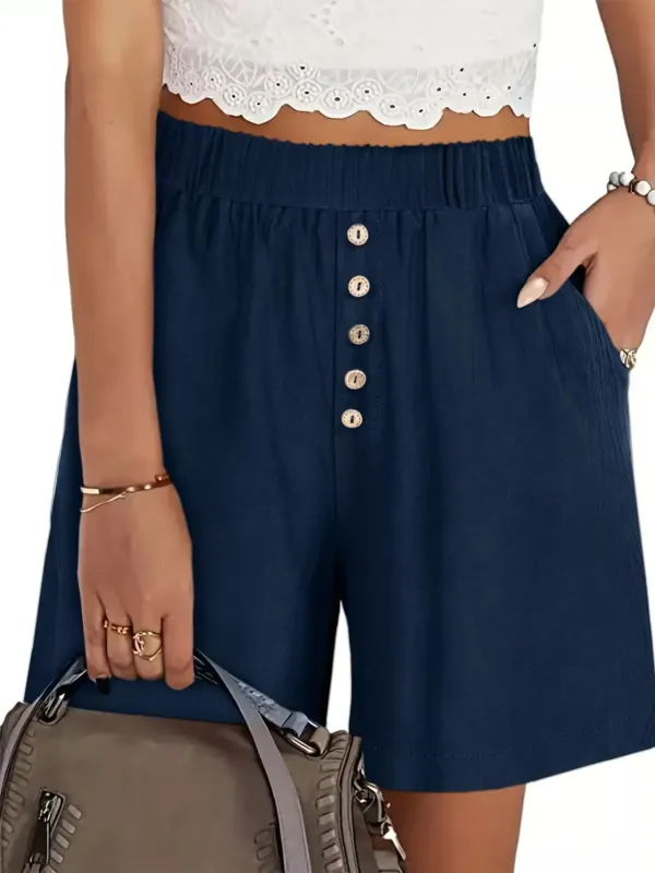 Plus Size Elastic Waist Casual Shorts made by Trendsi