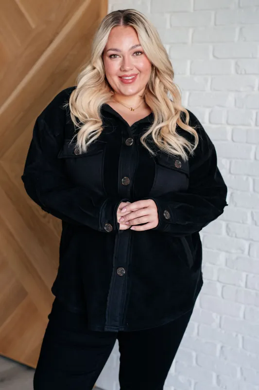 Fantastic in Fleece Jacket in Black sold by Charming Charlie