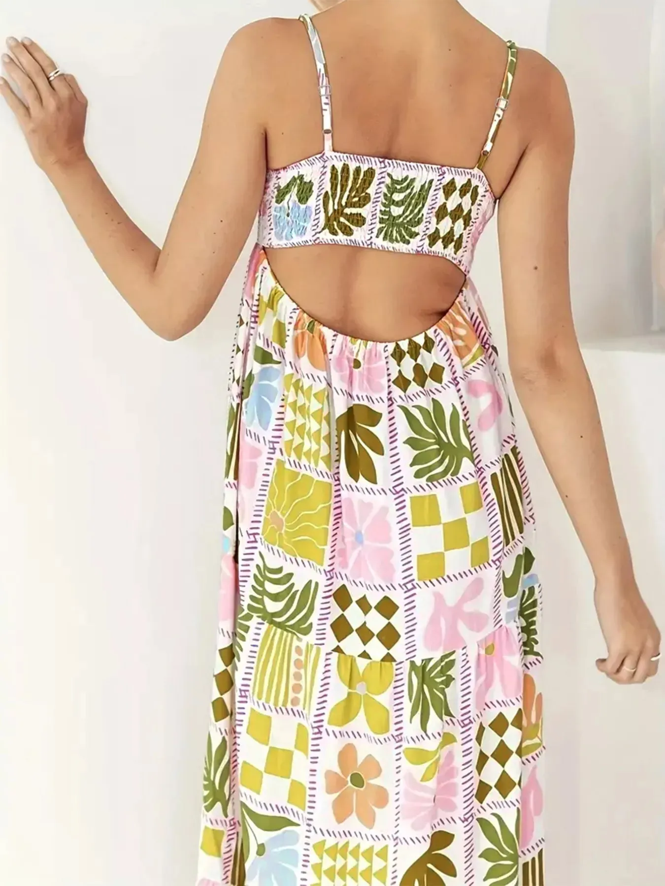 Printed Cutout Back Cami Dress sold by Charming Charlie product image thumbnail 5