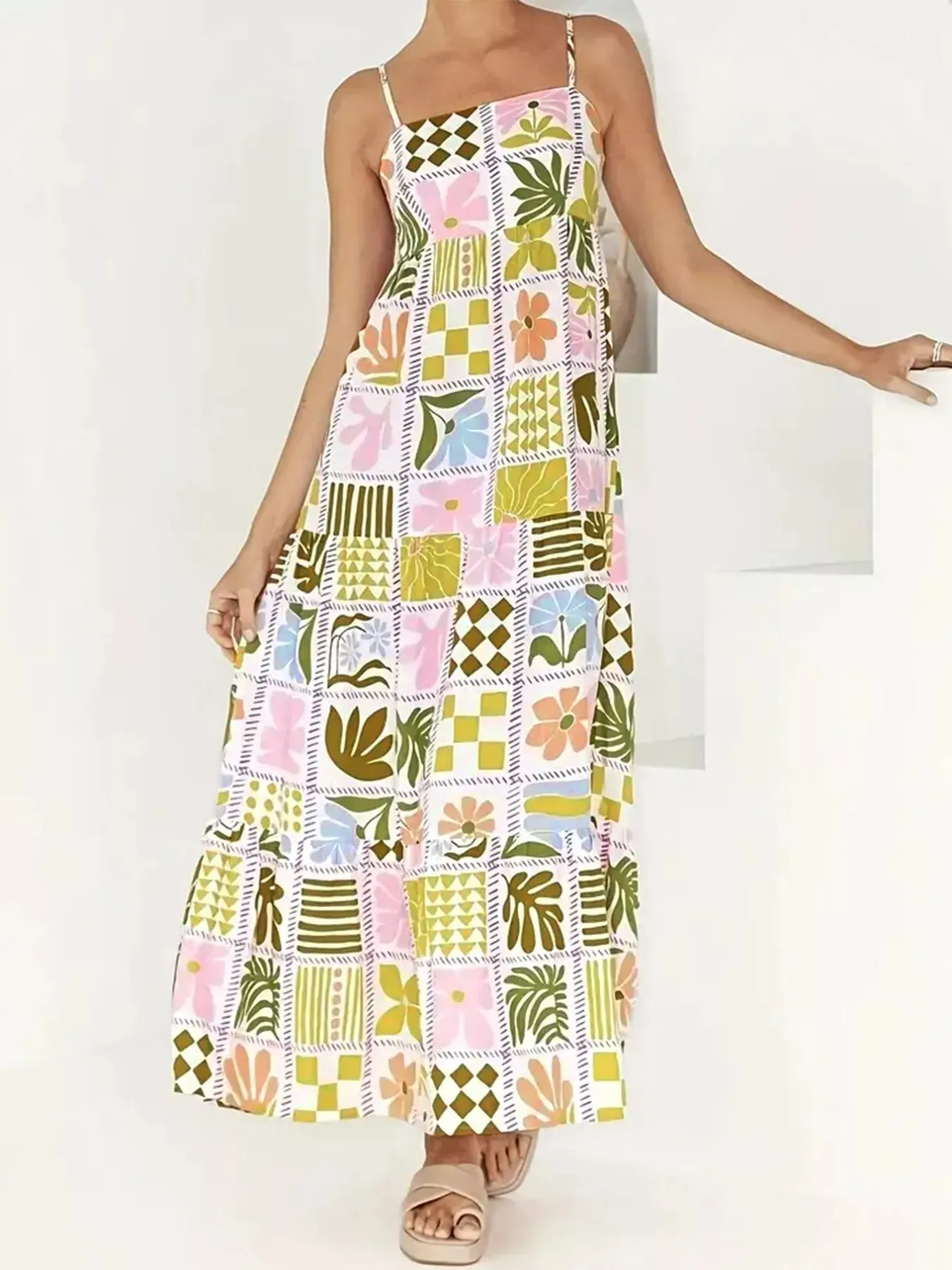 Printed Cutout Back Cami Dress sold by Charming Charlie product image thumbnail 2