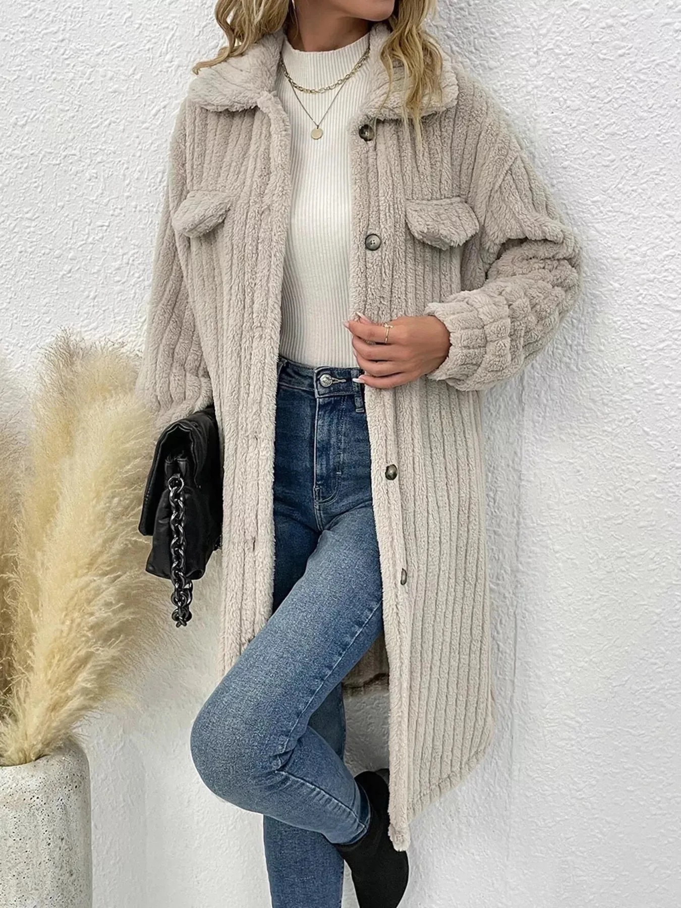 Button-Down Longline Outerwear sold by Charming Charlie product image thumbnail 2