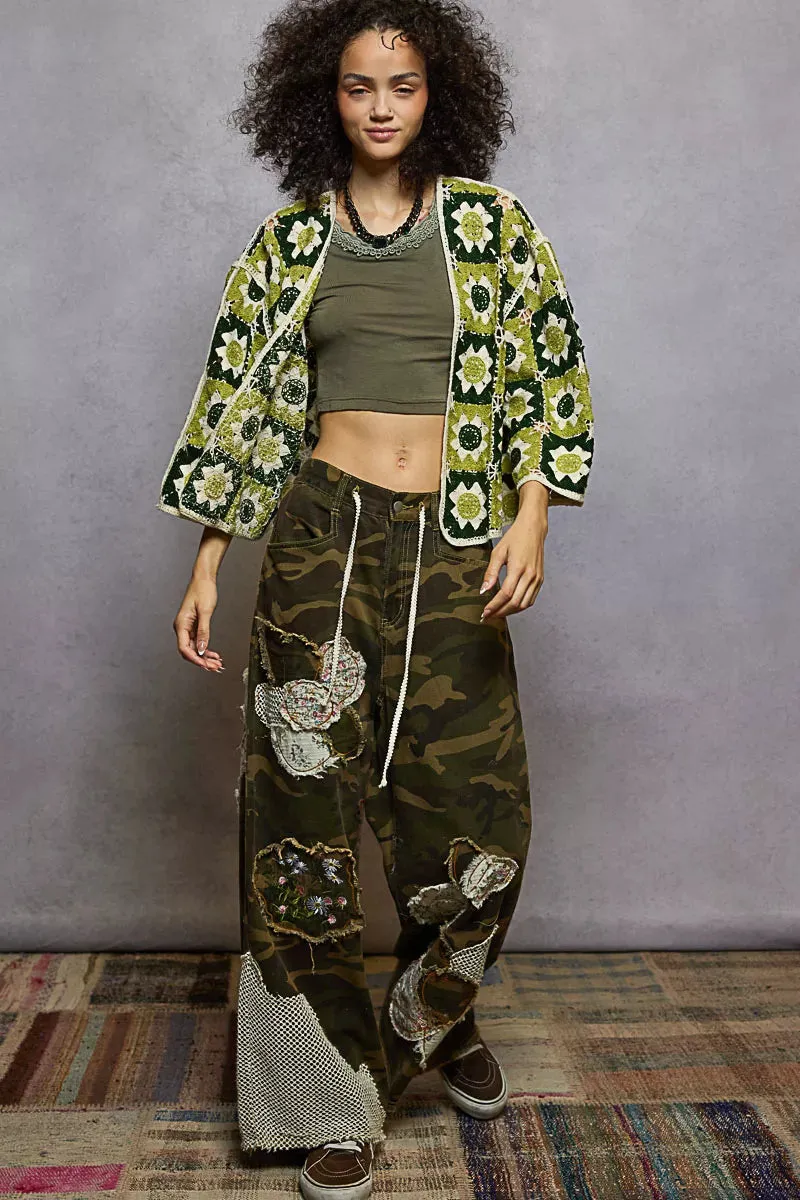 POL Open Front Cardigan with Varied Patterns sold by Charming Charlie product image thumbnail 5