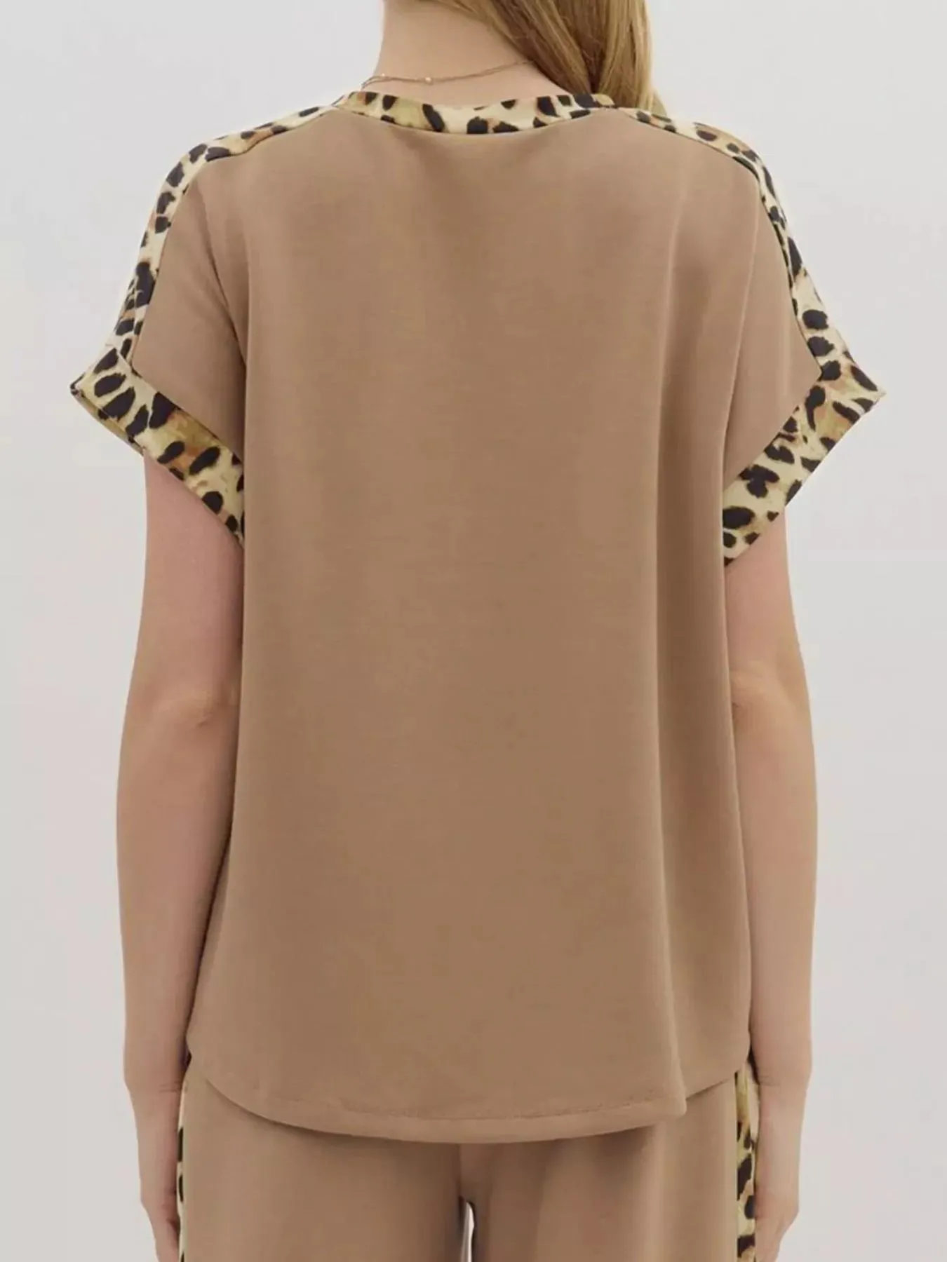 Leopard Trim Relaxed Fit T-Shirt sold by Charming Charlie product image thumbnail 2