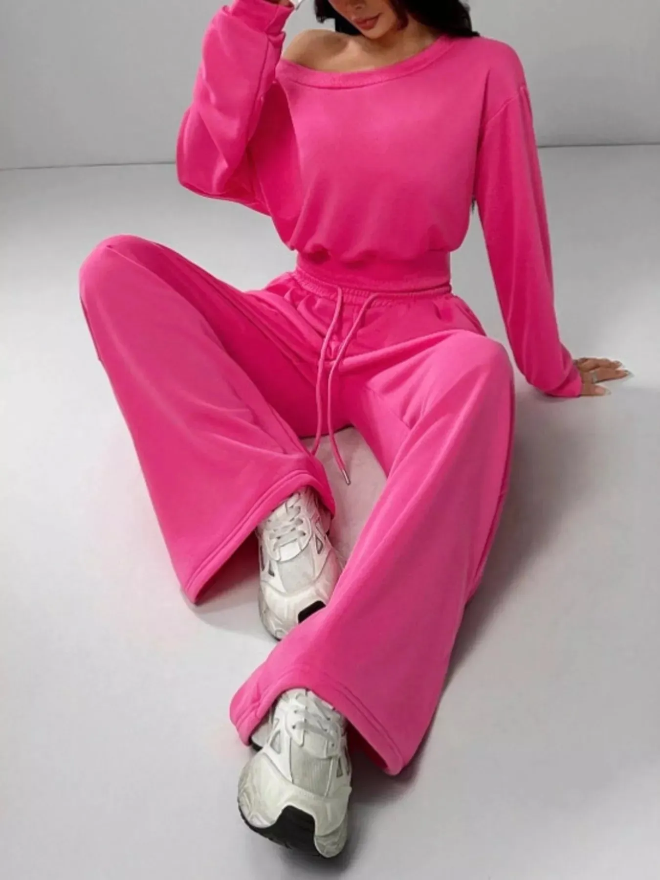 Boat Neck Long Sleeve Top and Pants Set sold by Charming Charlie product image thumbnail 3
