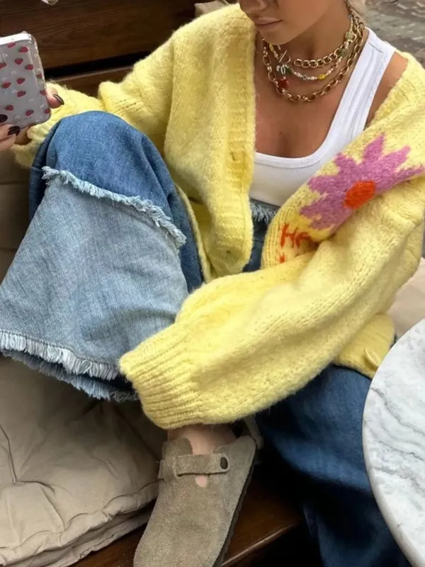 Button Up Dropped Shoulder Cardigan sold by Charming Charlie