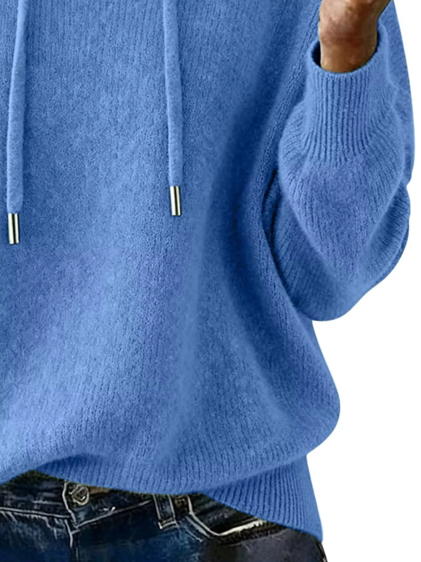Drawstring Long Sleeve Hooded Sweater sold by Charming Charlie product image thumbnail 3