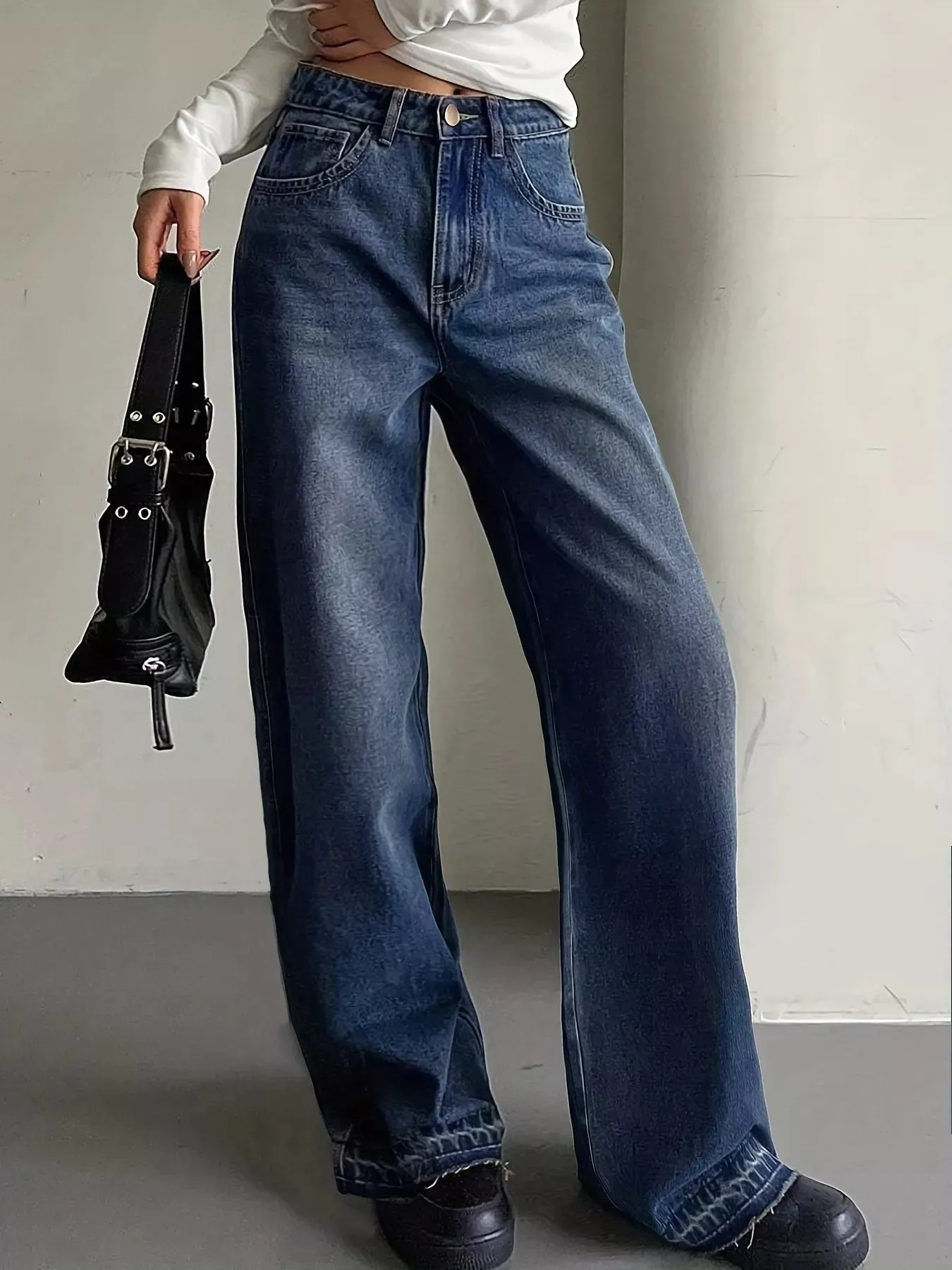 Wide Leg Vintage Wash Jeans sold by Charming Charlie product image thumbnail 2