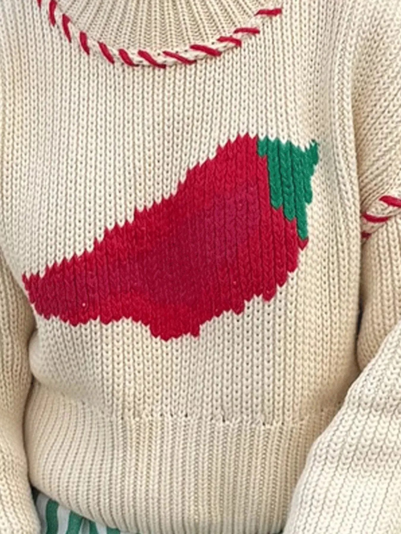 Pepper Round Neck Long Sleeve Sweater sold by Charming Charlie product image thumbnail 4