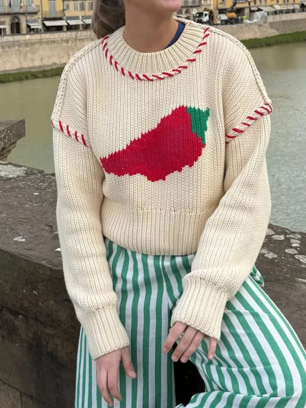 Pepper Round Neck Long Sleeve Sweater sold by Charming Charlie