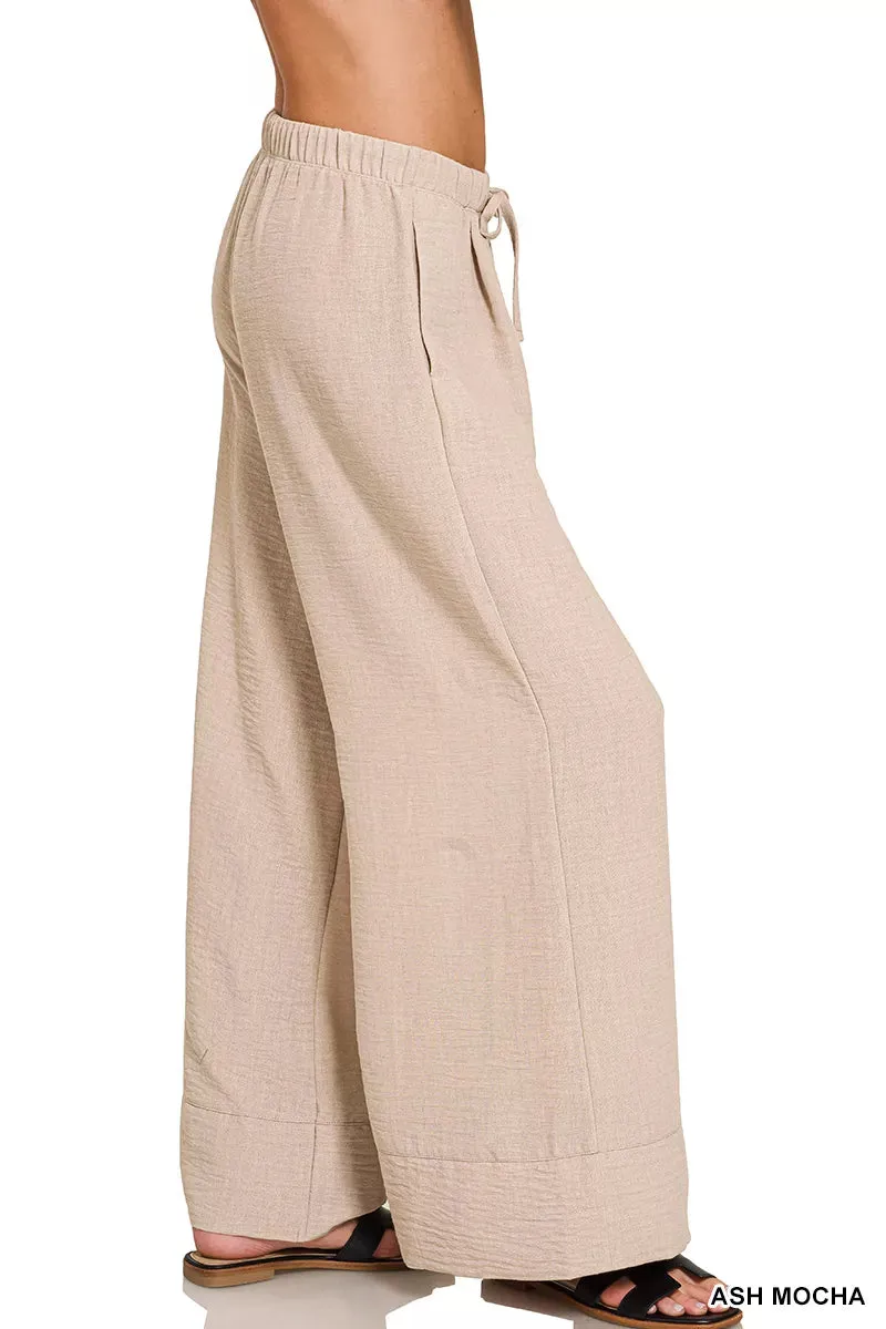 Zenana Woven Airflow Drawstring Pants sold by Charming Charlie product image thumbnail 2