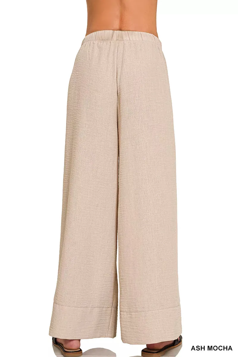 Zenana Woven Airflow Drawstring Pants sold by Charming Charlie product image thumbnail 3