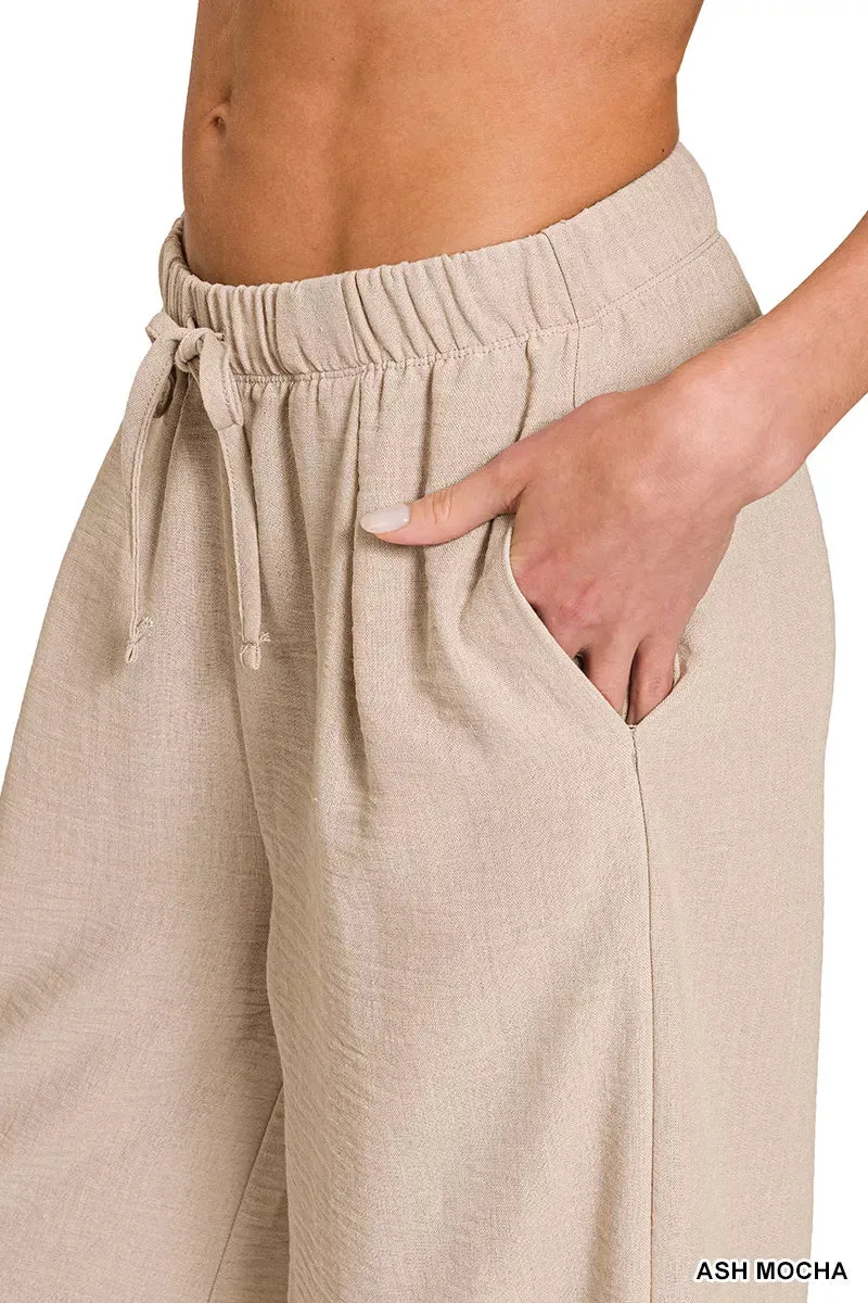 Zenana Woven Airflow Drawstring Pants sold by Charming Charlie product image thumbnail 4