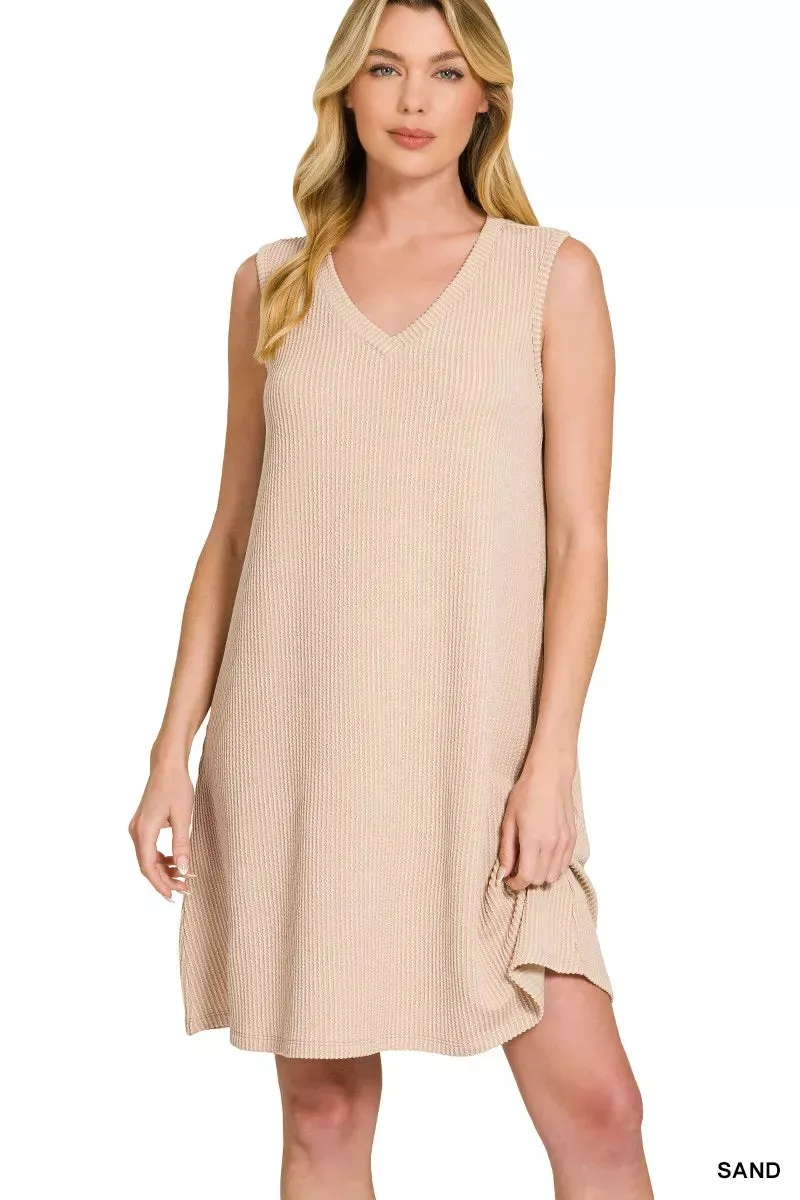 Zenana Raised Rib Sleeveless Mini Dress sold by Charming Charlie