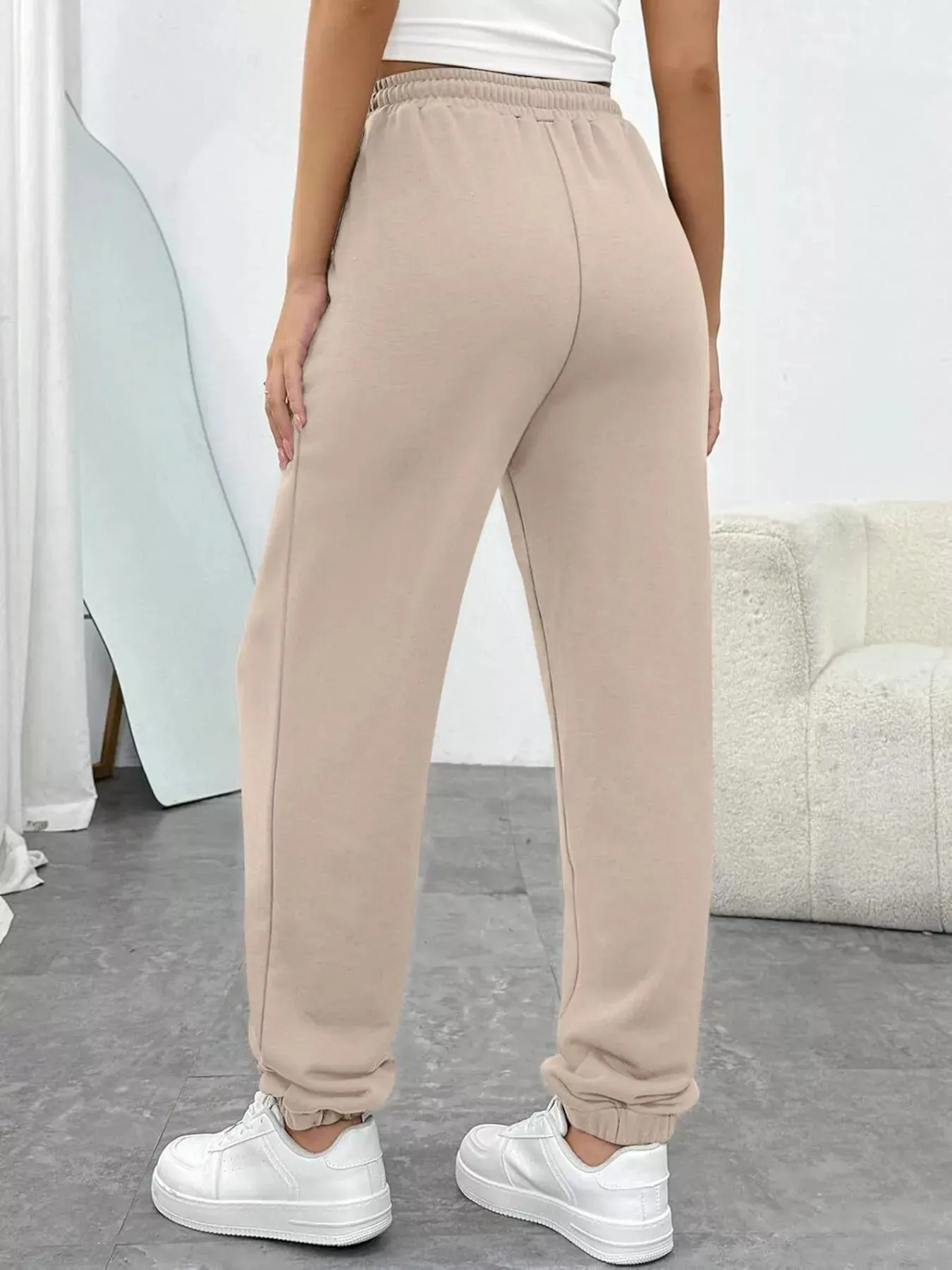 Drawstring Waist Joggers sold by Charming Charlie product image thumbnail 4